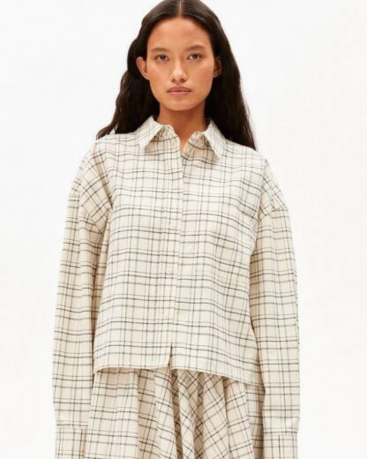 ARMEDANGELS CHECK BOXY Damen Bluse aus Bio-Baumwolle