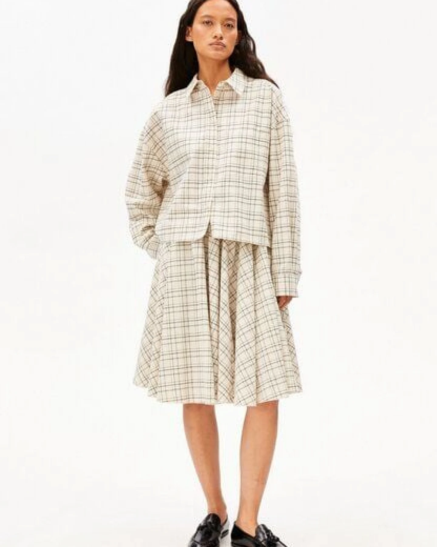 ARMEDANGELS CHECK BOXY Damen Bluse aus Bio-Baumwolle – Ansicht 4
