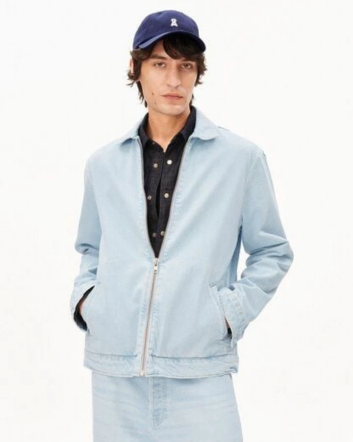 ARMEDANGELS HARRINGTON DENIM Herren Overshirt aus recyceltem Baumwoll Mix