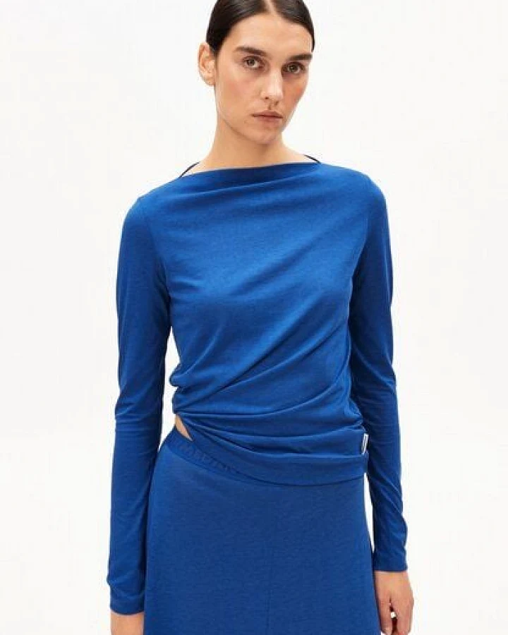 Produktseite: ARMEDANGELS BOAT NECK Damen Longsleeve aus TENCEL Lyocell Mix