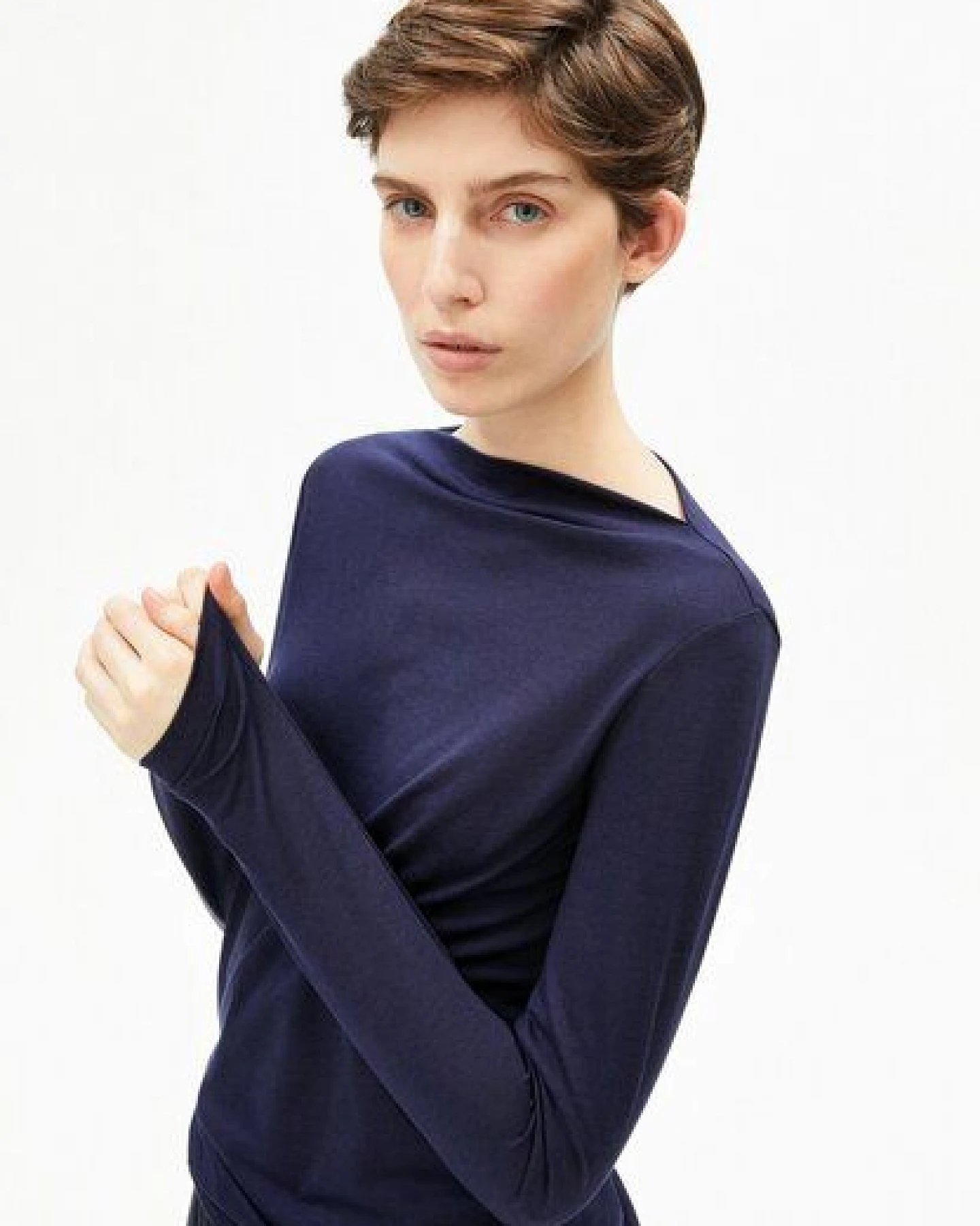 ARMEDANGELS BOAT NECK Damen Longsleeve aus TENCEL Lyocell Mix – Ansicht 3