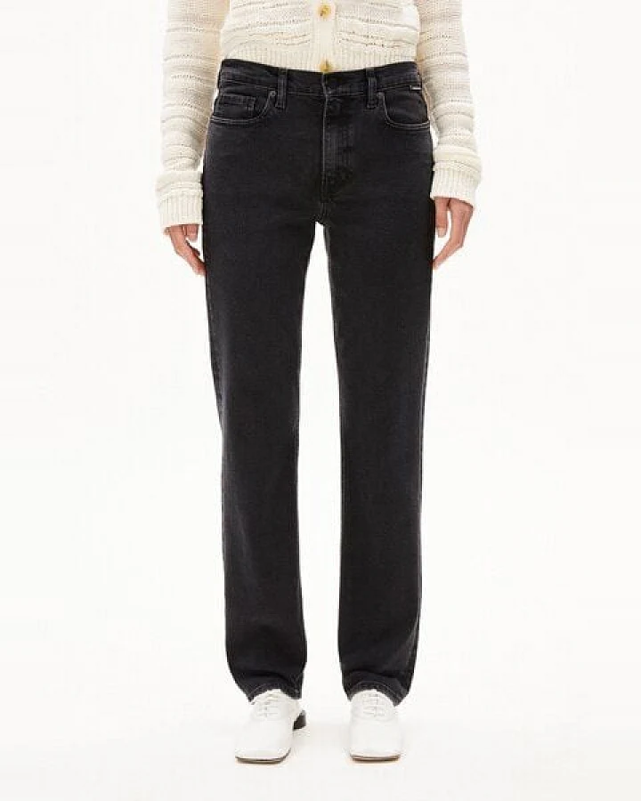 ARMEDANGELS CARENAA Damen Straight Jeans recycelter Baumwoll Mix Comfort Stretch