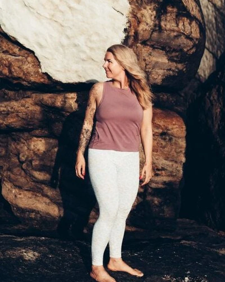 YogiLiebe Leo Legging aus Bio-Baumwolle White