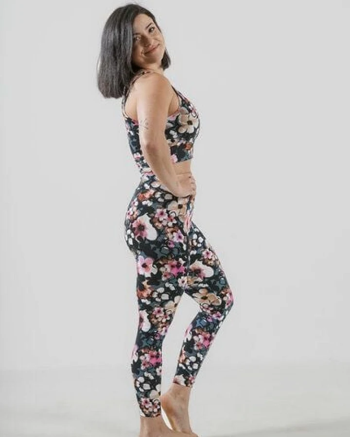 YogiLiebe Yoga Bra "Lotus Soul" Bio- Baumwolle handgefertigt in Deutschland