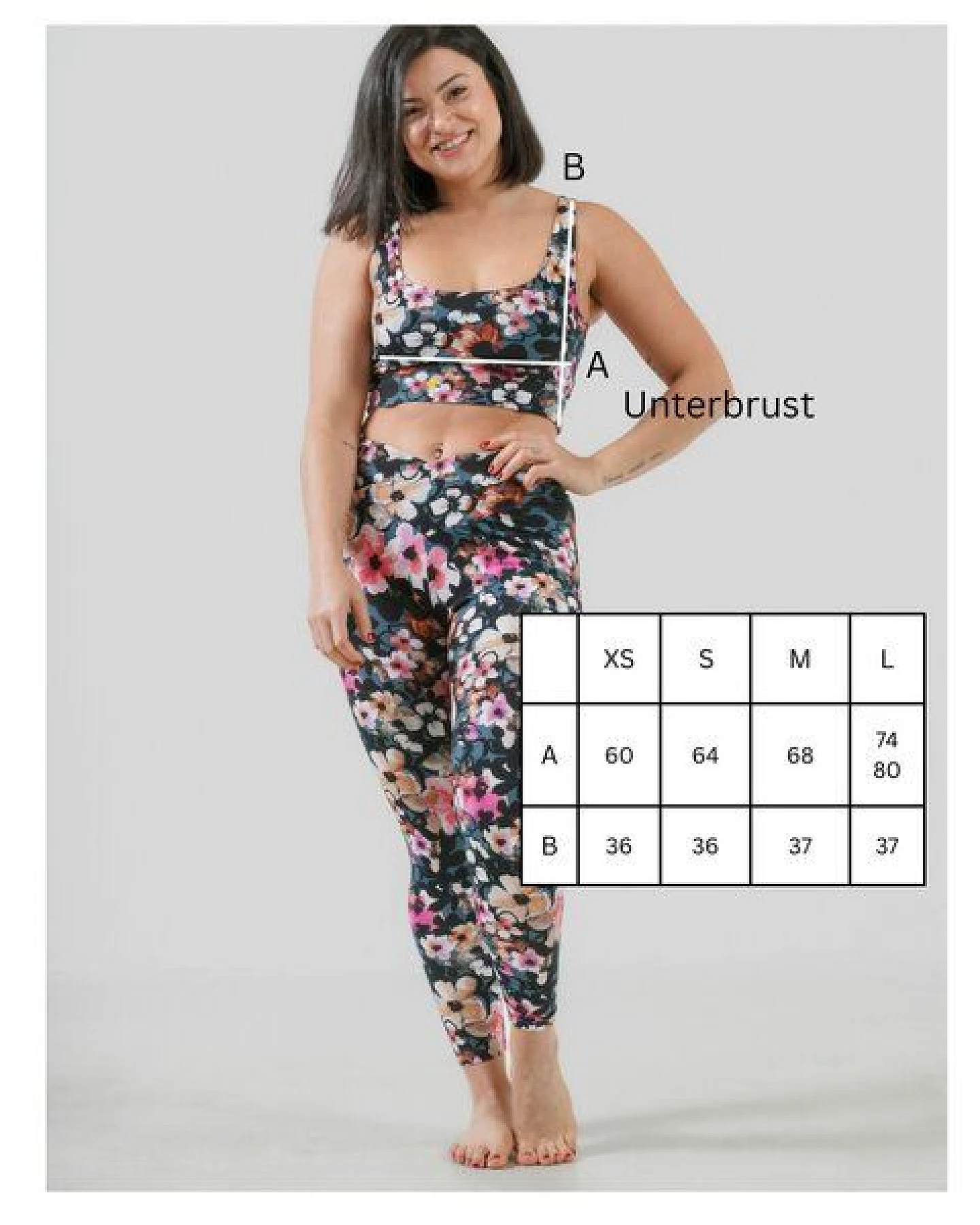 YogiLiebe Yoga Bra "Lotus Soul" Bio- Baumwolle handgefertigt in Deutschland – Ansicht 4