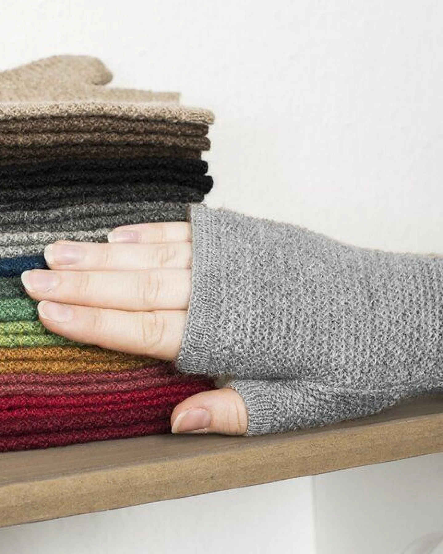 De Colores Fingerlose Handschuhe Alpaka – Ansicht 2