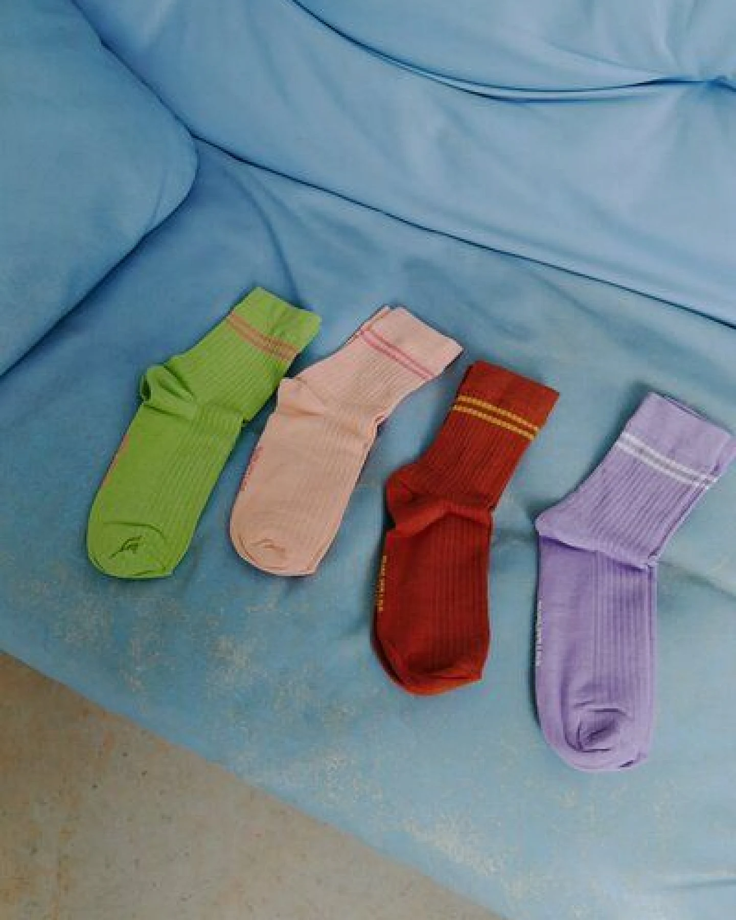 Jutelaune Greenish Stripe Socks – Ansicht 2