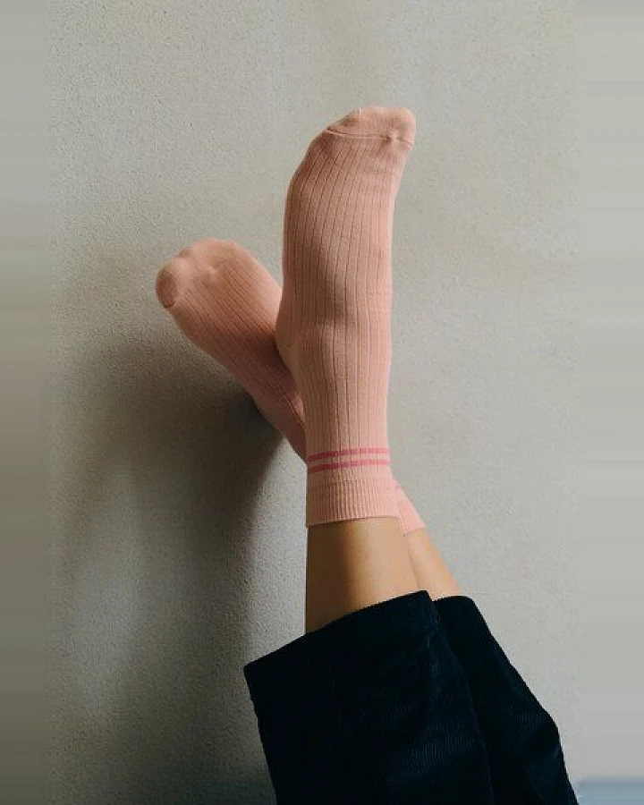 Jutelaune Peachy Stripe Socks - GRS und OEKO-TEX Zertifizierungen