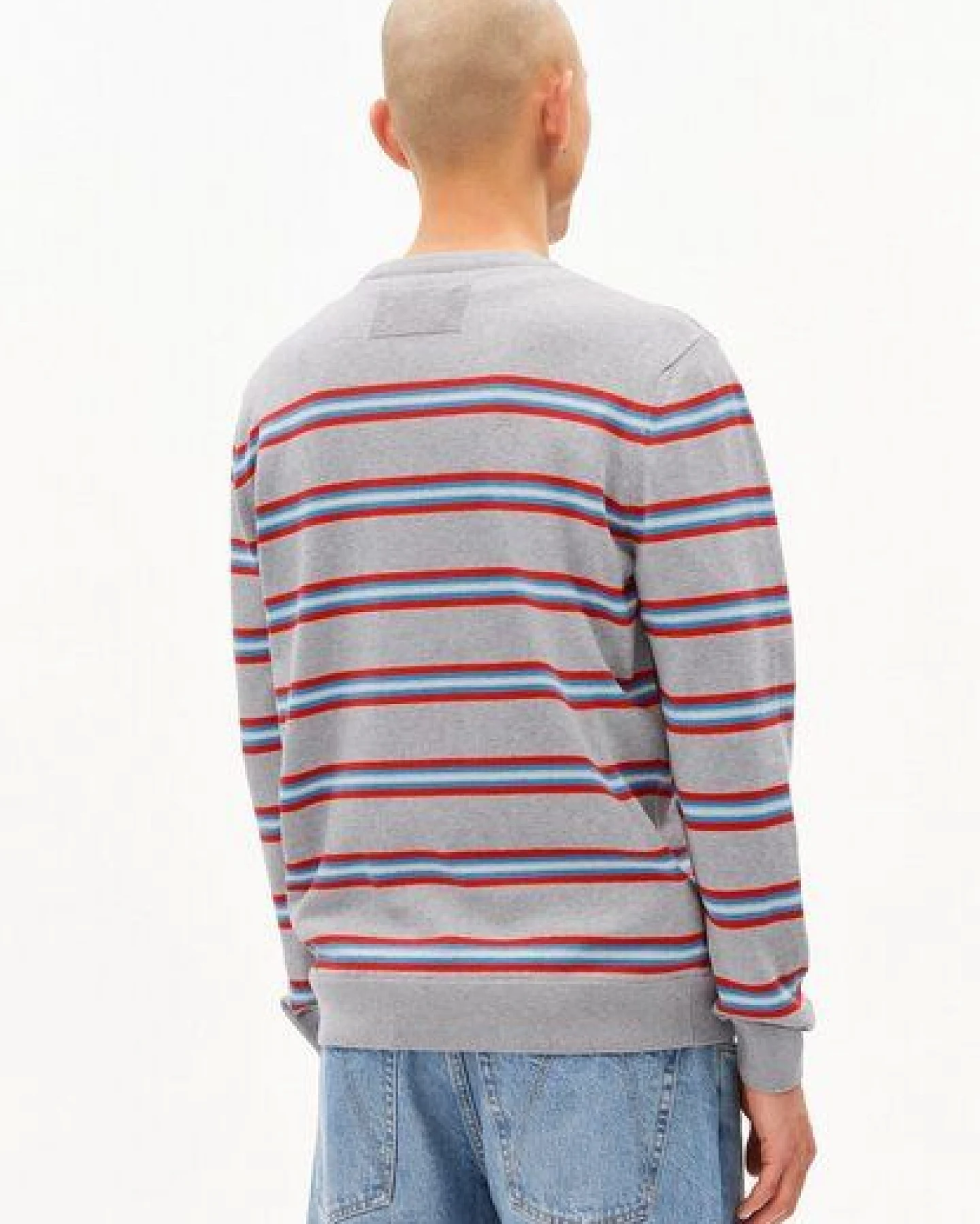 ARMEDANGELS LOUKAA FINE STRIPE Herren Pullover aus Bio-Baumwolle – Ansicht 2