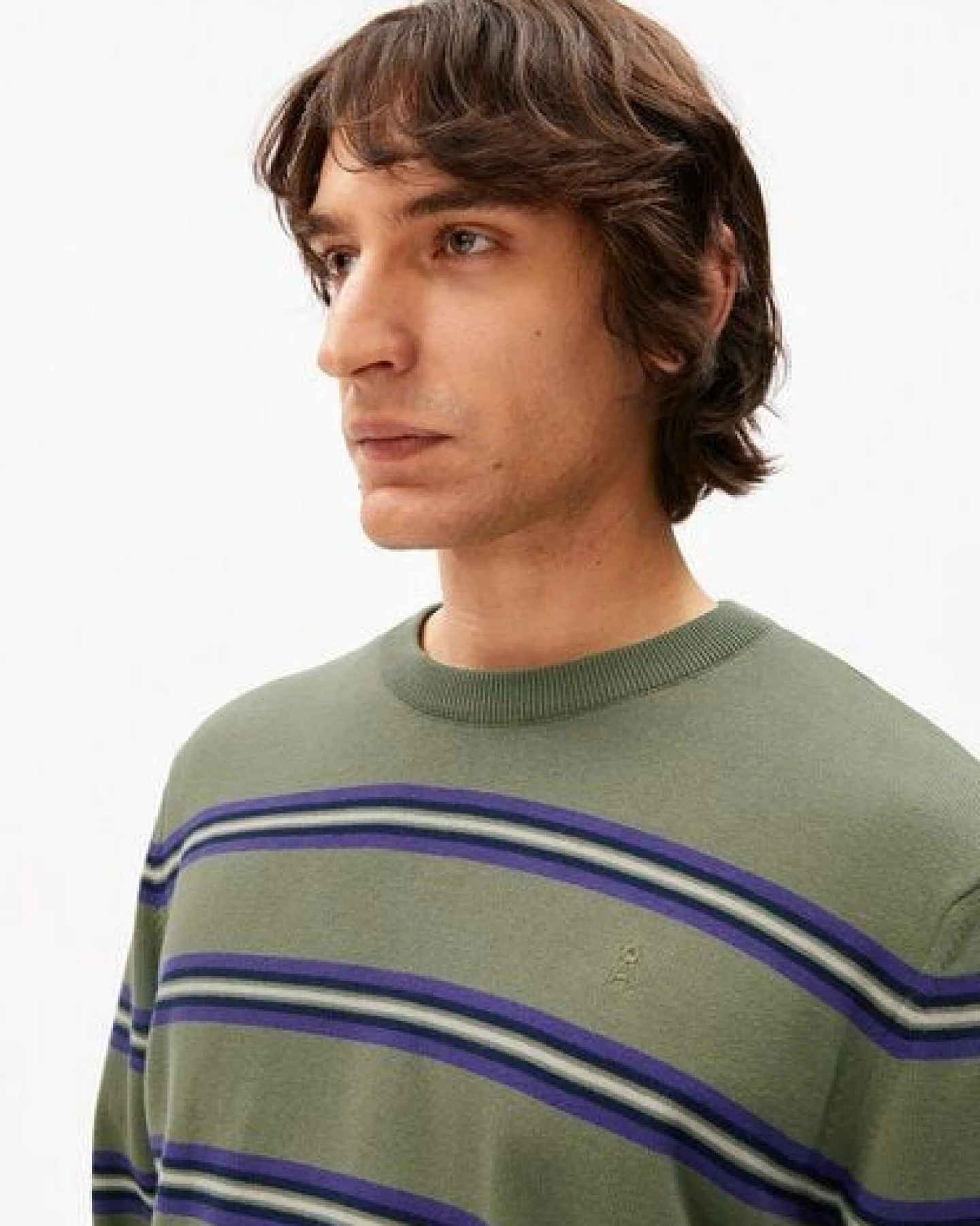 ARMEDANGELS LOUKAA FINE STRIPE Herren Pullover aus Bio-Baumwolle – Ansicht 3