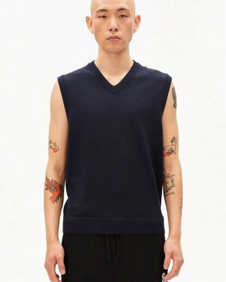 ARMEDANGELS SLEEVELESS KNIT Herren Pullunder aus Bio-Baumwolle