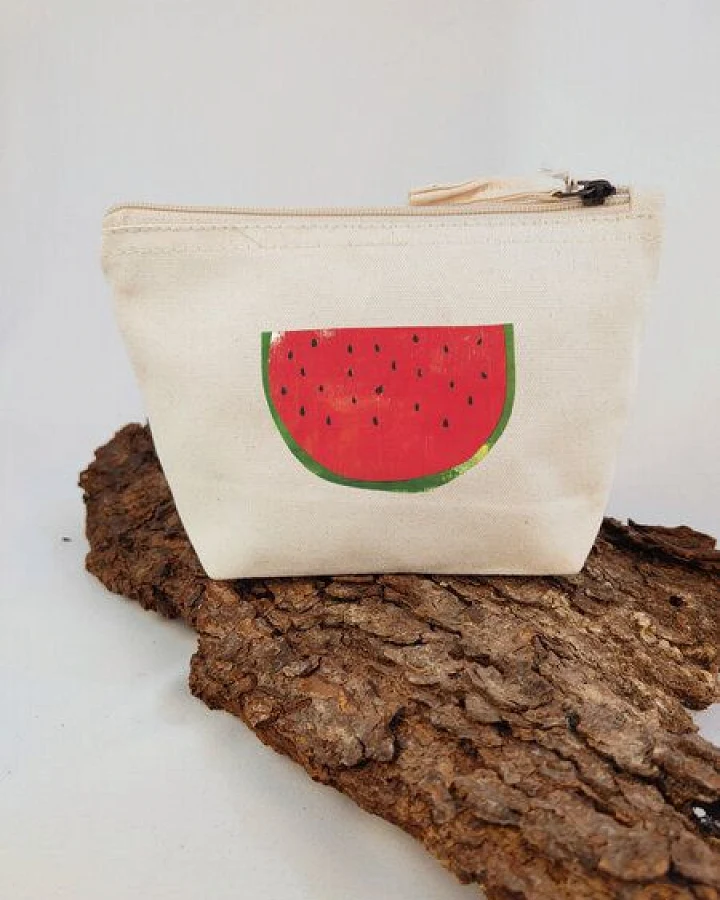 MELAdi Accessoire-Tasche aus Biobaumwolle - Größe S Melone