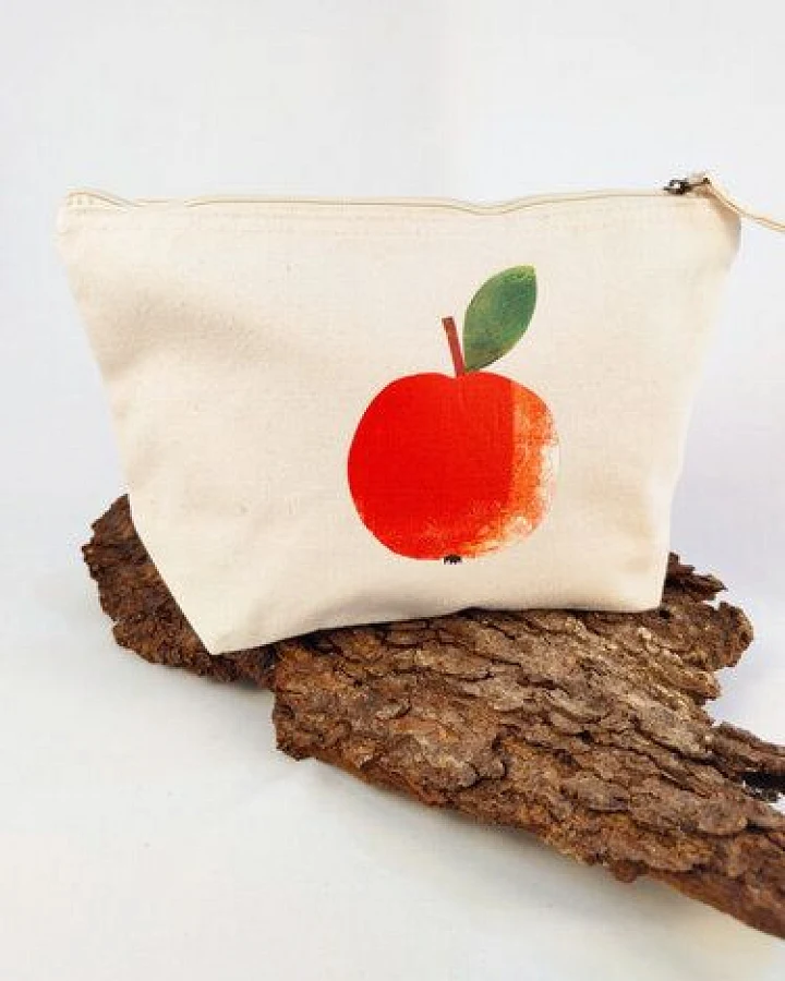 MELAdi Accessoire-Tasche aus Biobaumwolle - Größe M Apfel