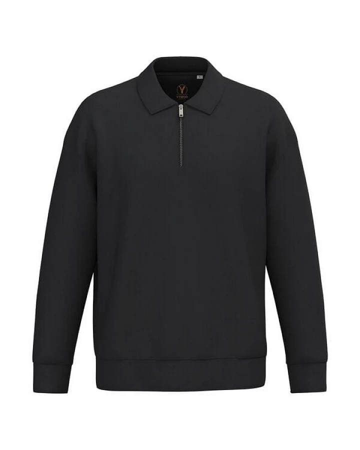 YTWOO Unisex-Sweatshirt mit Zipper und Polokragen