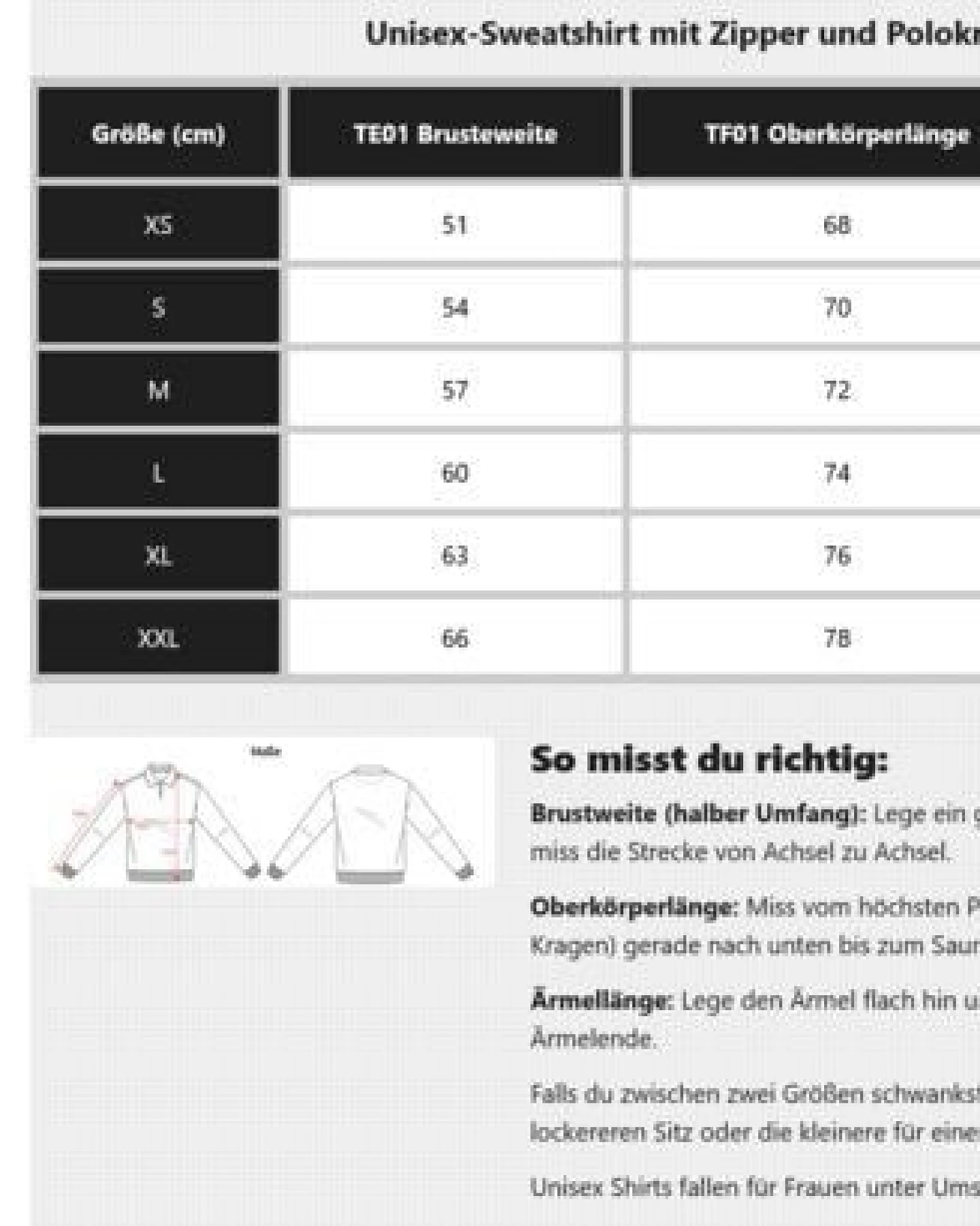 YTWOO Unisex-Sweatshirt mit Zipper und Polokragen – Ansicht 4