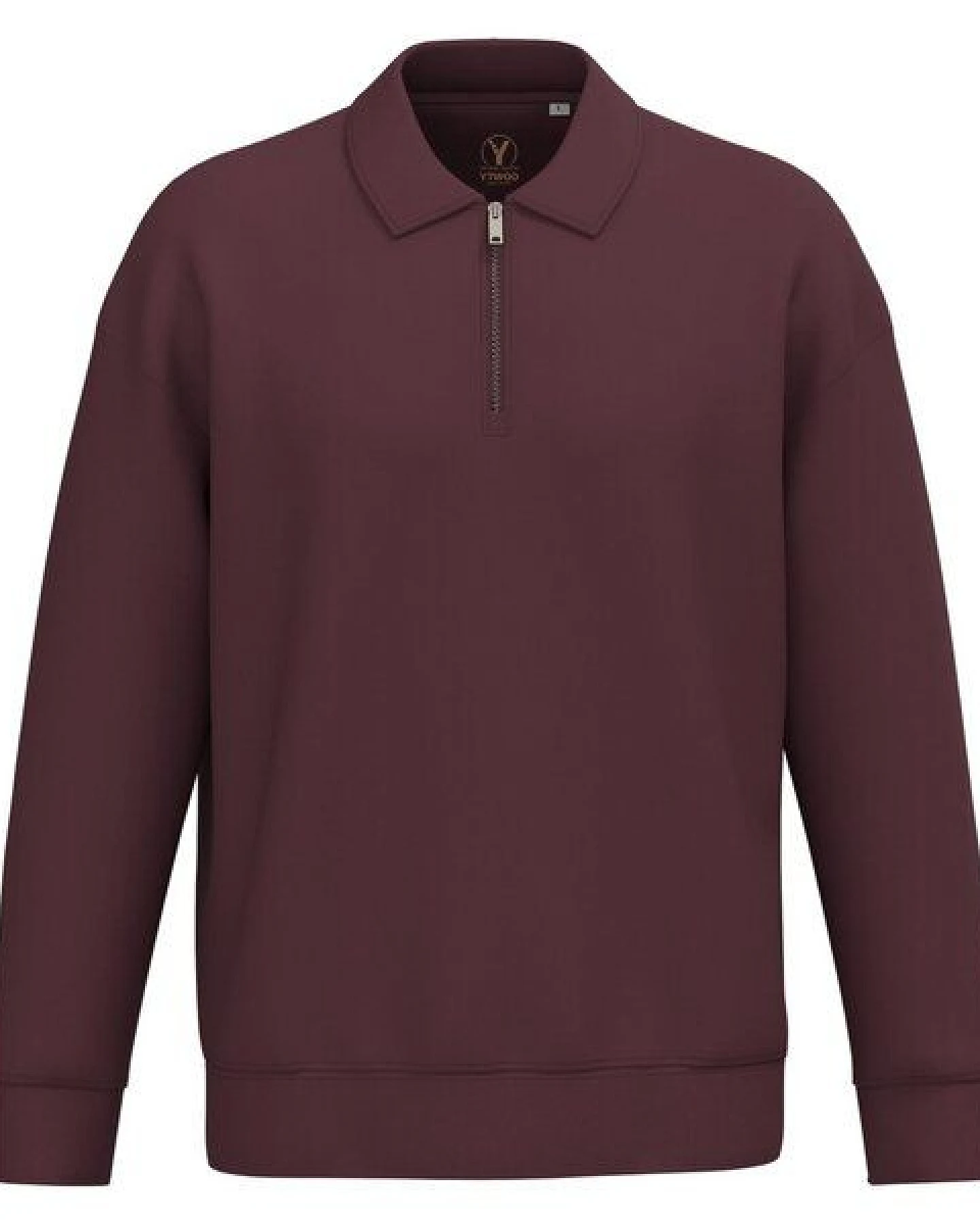 YTWOO Unisex-Sweatshirt mit Zipper und Polokragen – Ansicht 2