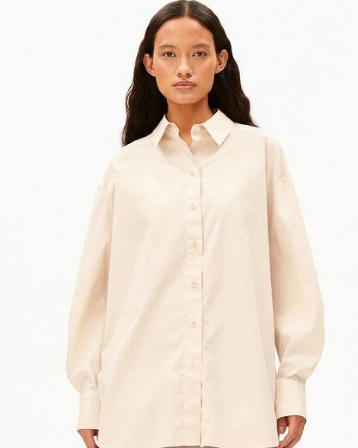 ARMEDANGELS BARREL SLEEVE POPLIN Damen Bluse aus Bio-Baumwolle