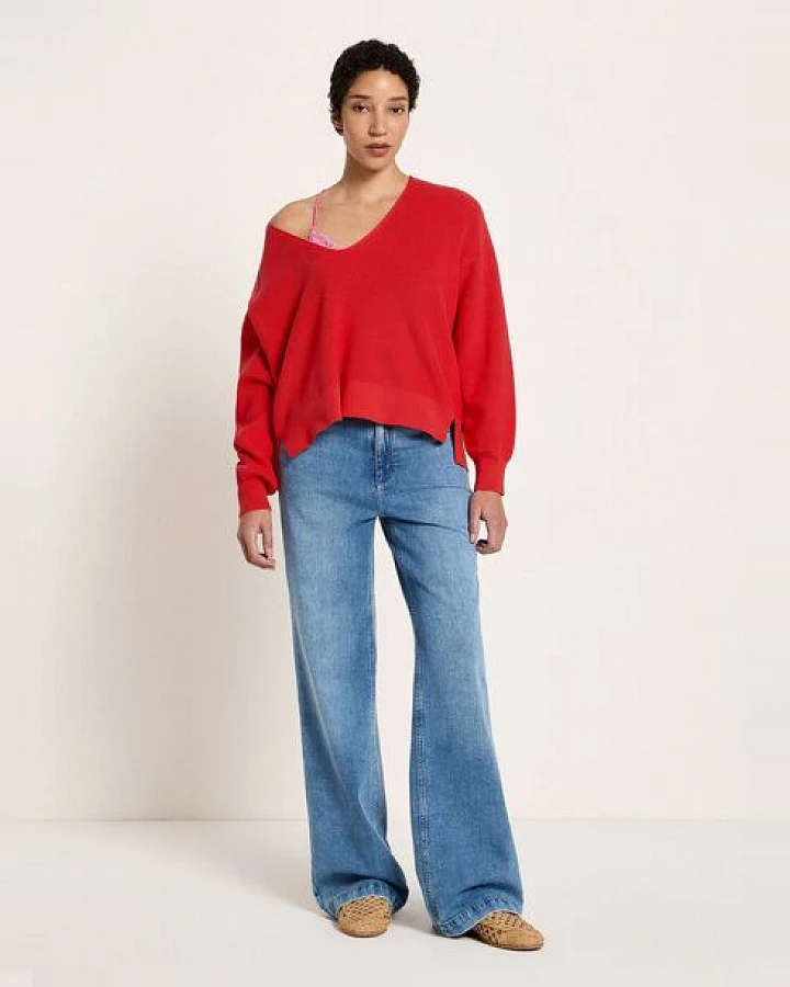 LANIUS Pullover mit V-Ausschnitt