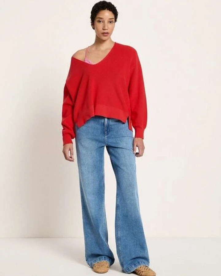 LANIUS Pullover mit V-Ausschnitt