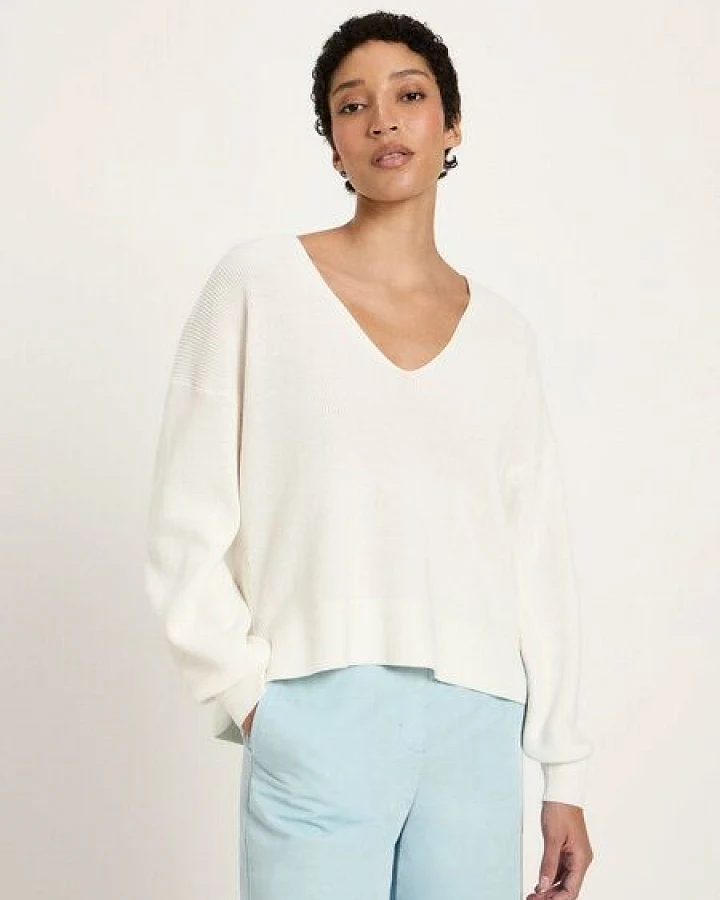 LANIUS Pullover mit V-Ausschnitt