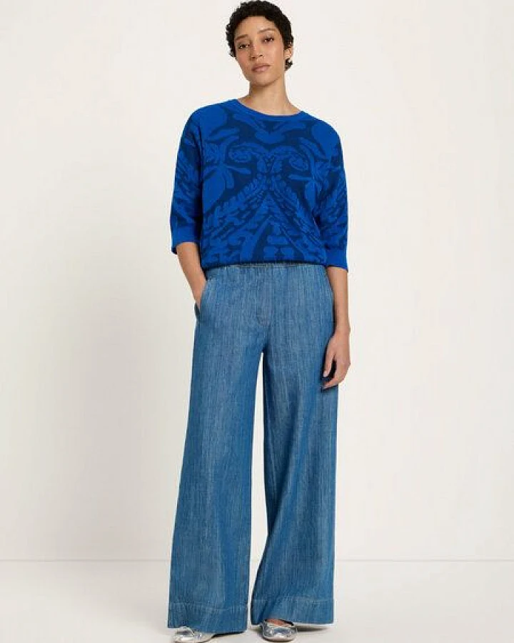 LANIUS Jacquard Pullover mit 3/4 Arm