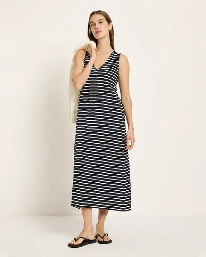 LANIUS Maxikleid (GOTS) aus Bio-Baumwolle