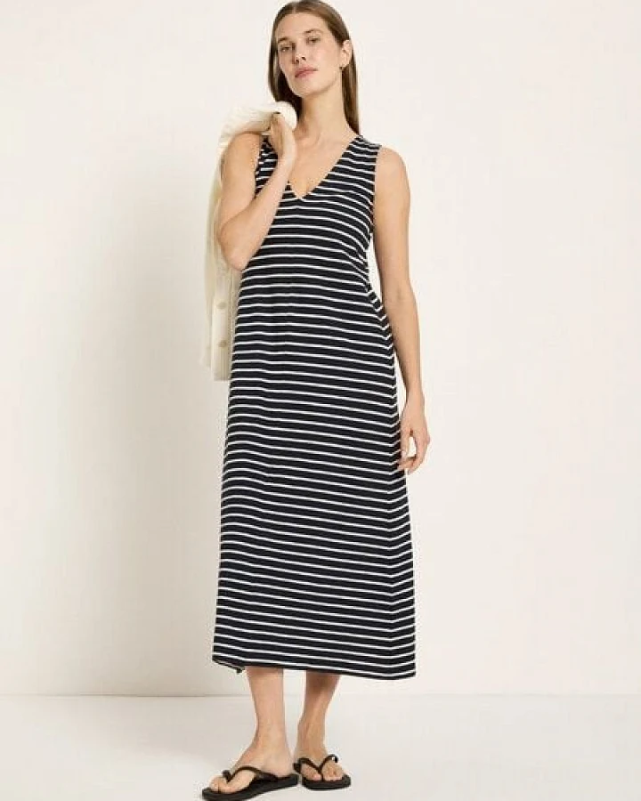LANIUS Maxikleid (GOTS) aus Bio-Baumwolle