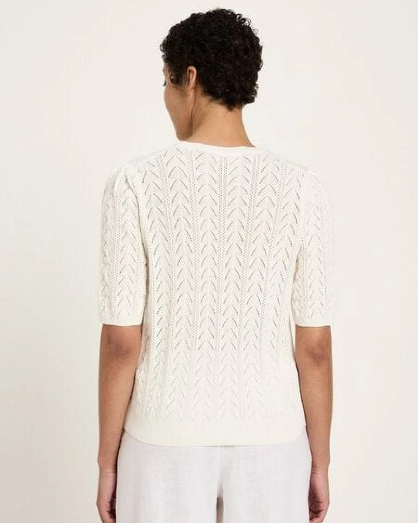 LANIUS Kurzarmpullover (GOTS) aus Bio-Baumwolle – Ansicht 4