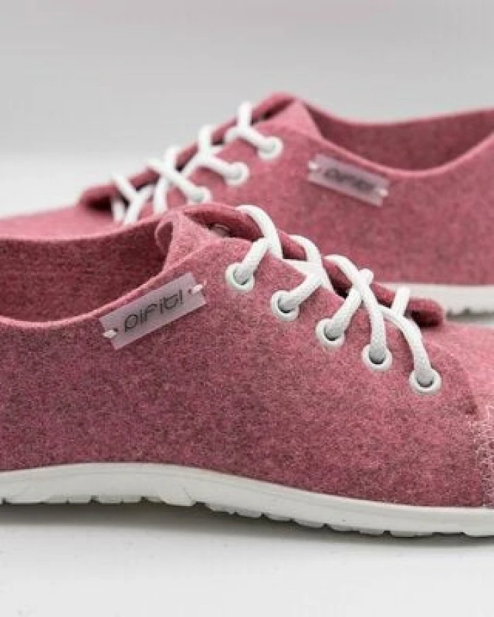 Sneaker all day mit Barfußgefühl pifit! aus hochwertigem Wollfilz, rosa, 32000-5