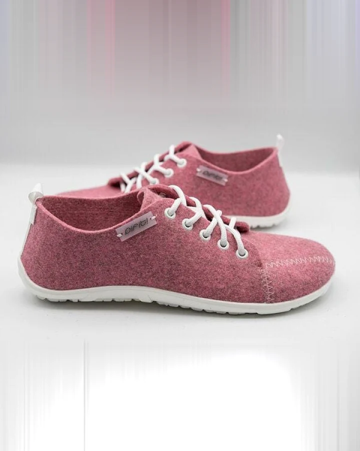Sneaker all day mit Barfußgefühl pifit! aus hochwertigem Wollfilz, rosa, 32000-5