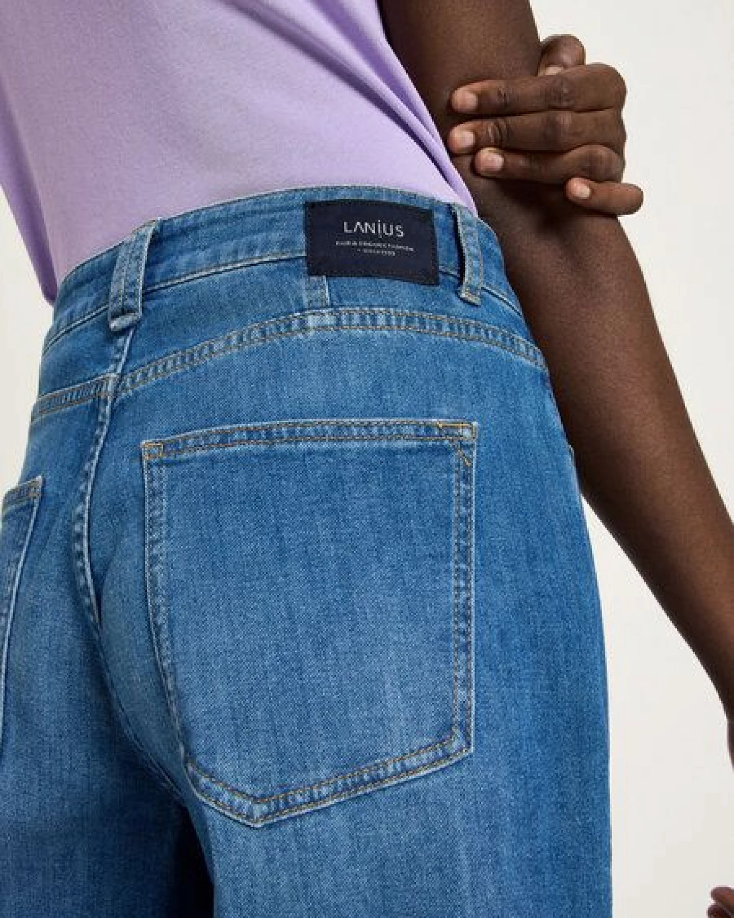 LANIUS Tapered Jeans (GOTS) aus Bio-Baumwolle – Ansicht 3