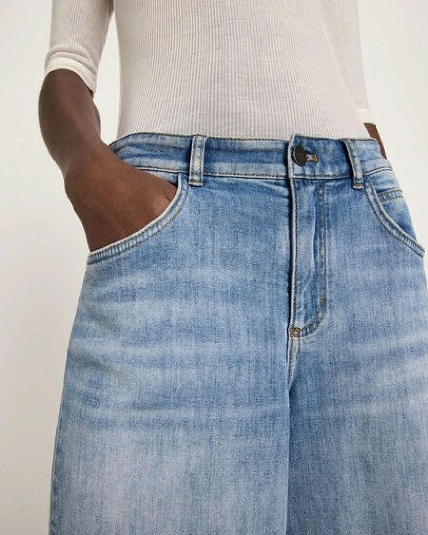 LANIUS Bermuda Jeans (GOTS) aus Bio-Baumwolle – Ansicht 3