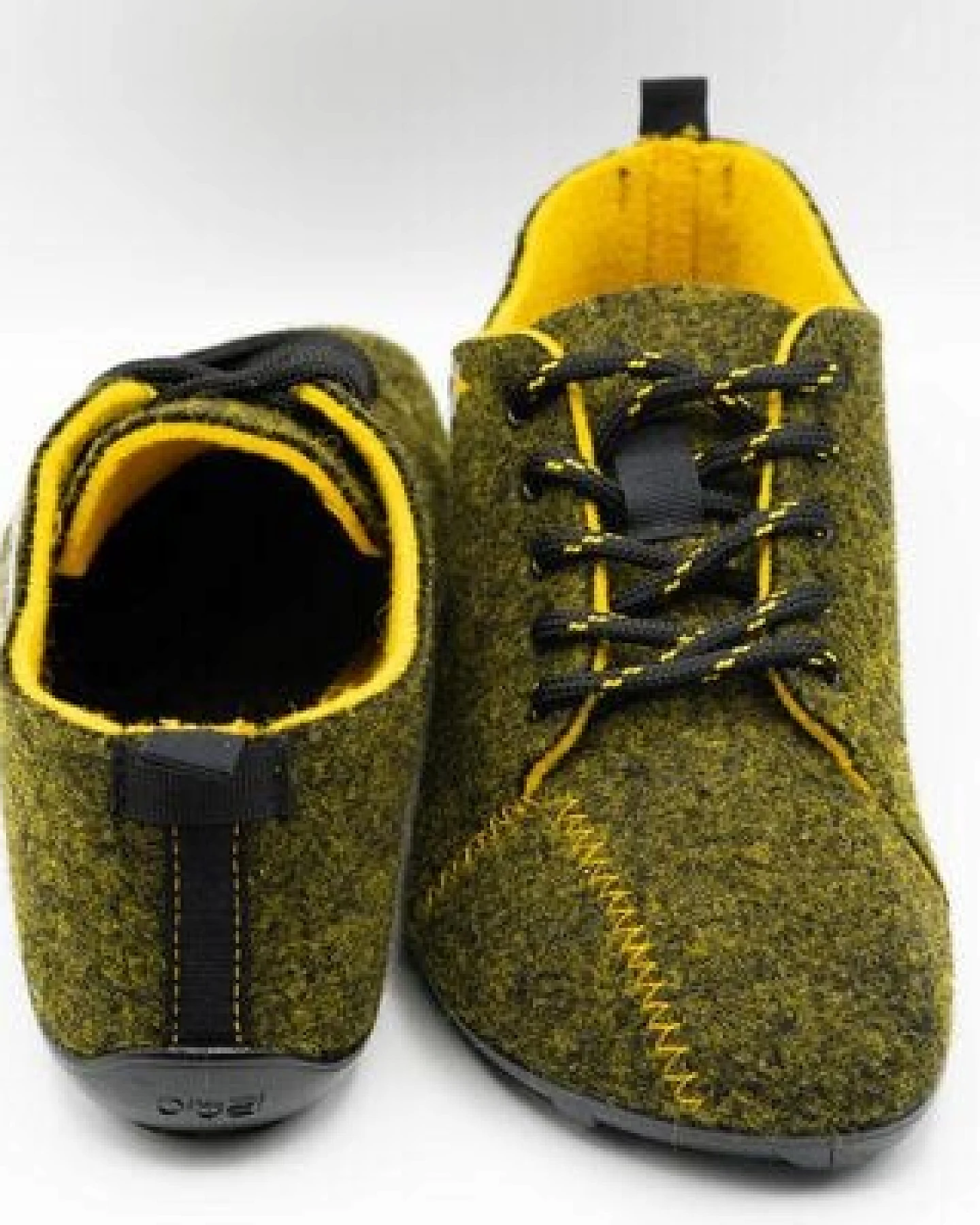 Sneaker all day mit Barfußgefühl pifit! aus hochwertigem Wollfilz gelb-grün, 32000-7 – Ansicht 2