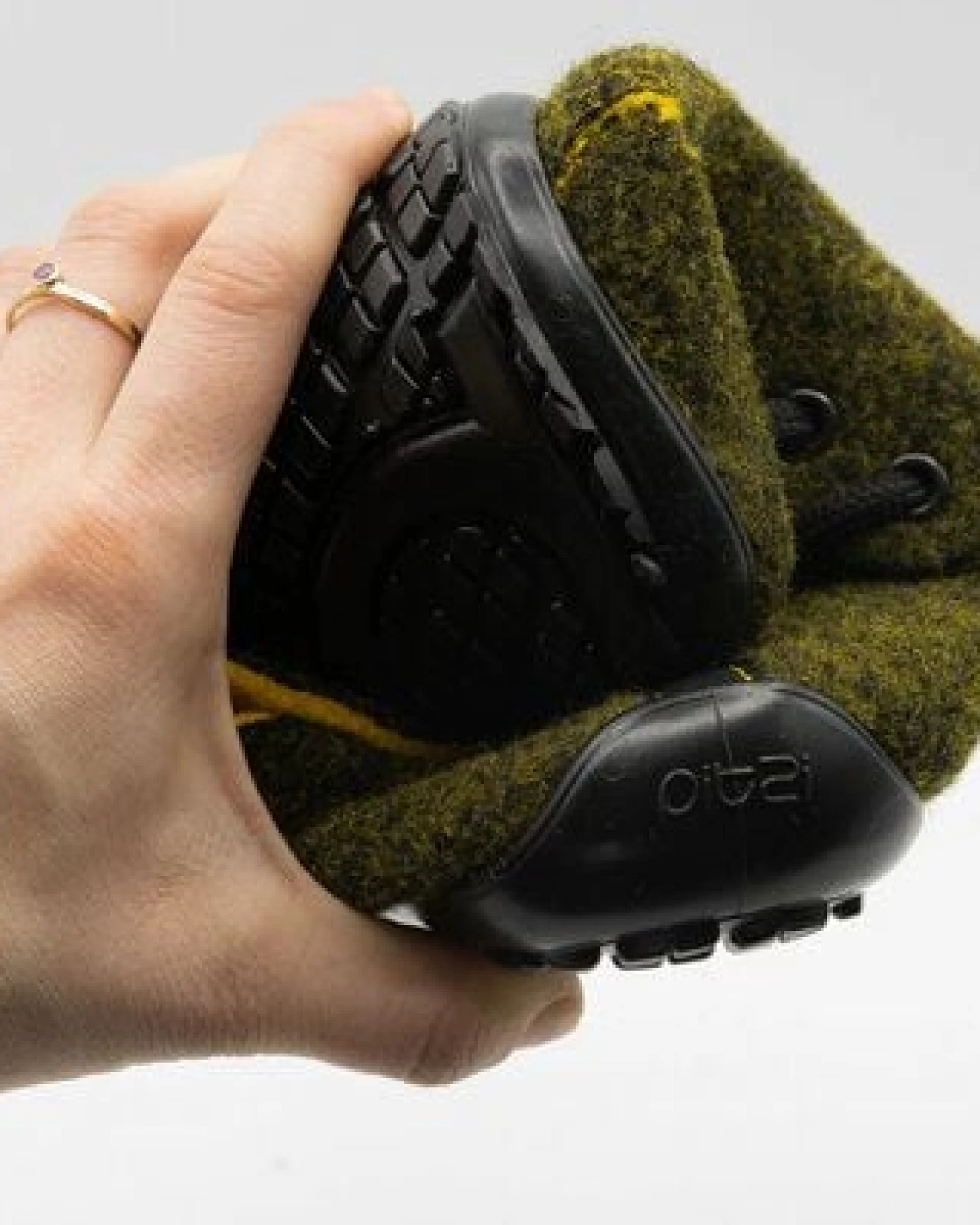 Sneaker all day mit Barfußgefühl pifit! aus hochwertigem Wollfilz gelb-grün, 32000-7 – Ansicht 4