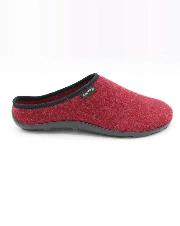 Pantoffel homey mit Barfußgefühl pifit! aus hochwertigem Wollfilz kirschrot, 32100-2