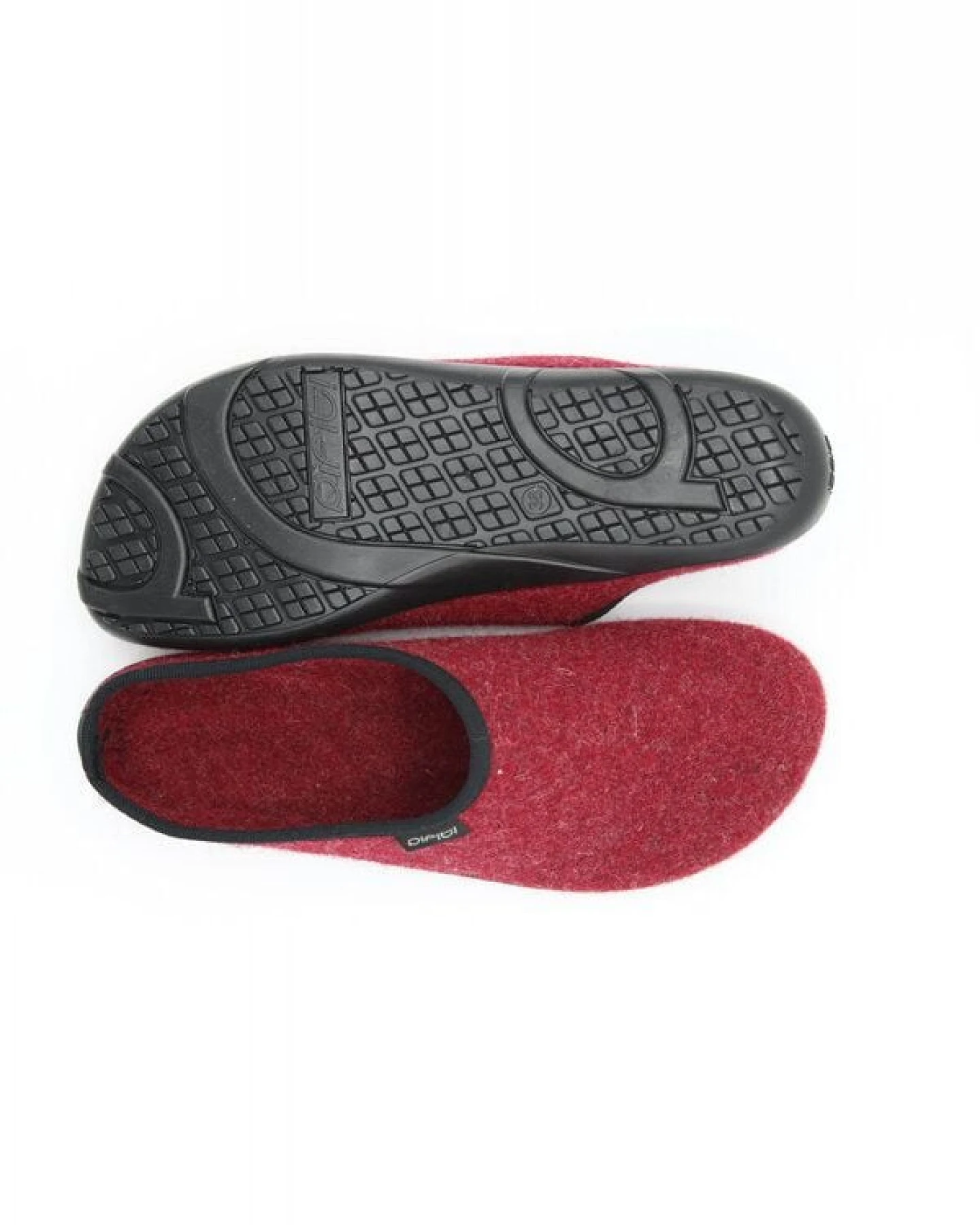 Pantoffel homey mit Barfußgefühl pifit! aus hochwertigem Wollfilz kirschrot, 32100-2 – Ansicht 3