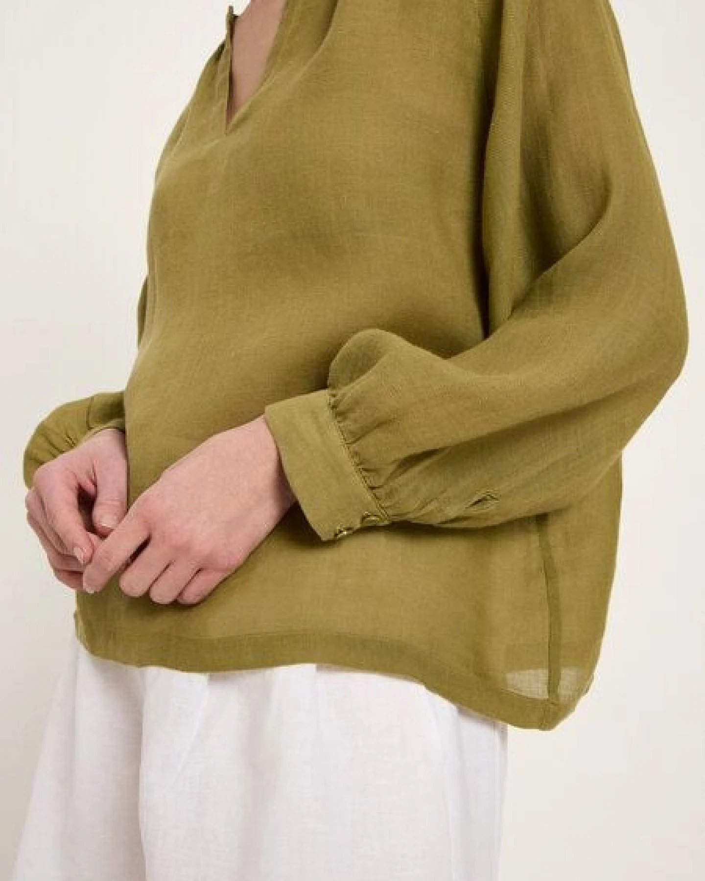 LANIUS Bluse aus Ramie – Ansicht 4