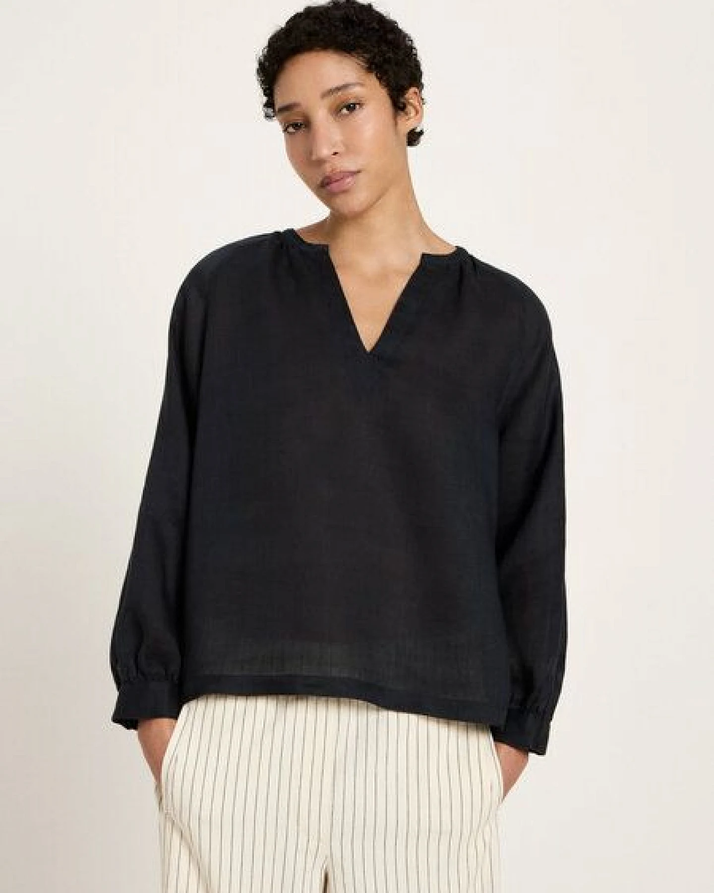 LANIUS Bluse aus Ramie – Ansicht 2