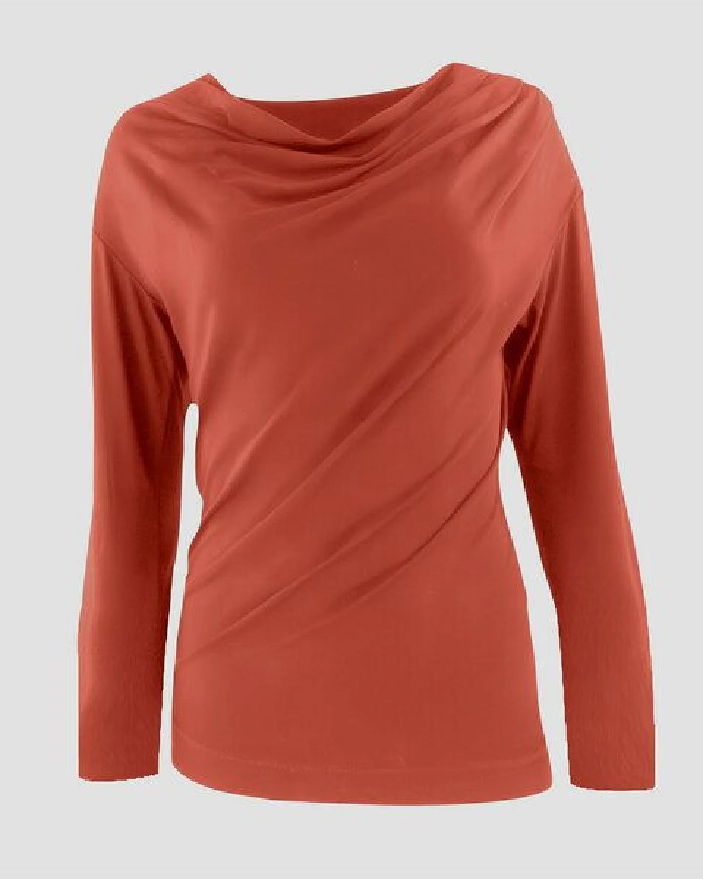 bellaLEYK Drapiertes Oberteil mit Falten und Twist aus Tencel-Modal-Jersey – Ansicht 2