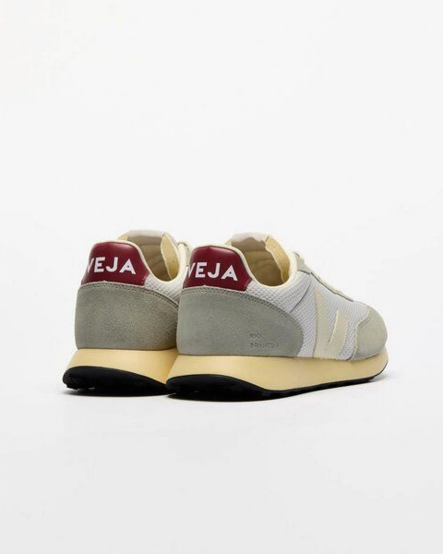 Veja Damen-Sneaker Rio Branco II Alveomesh Light Grey Pierre Marsala – Ansicht 2
