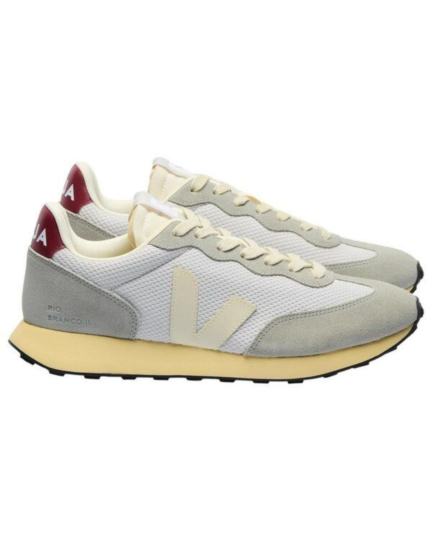 Veja Damen-Sneaker Rio Branco II Alveomesh Light Grey Pierre Marsala – Ansicht 4