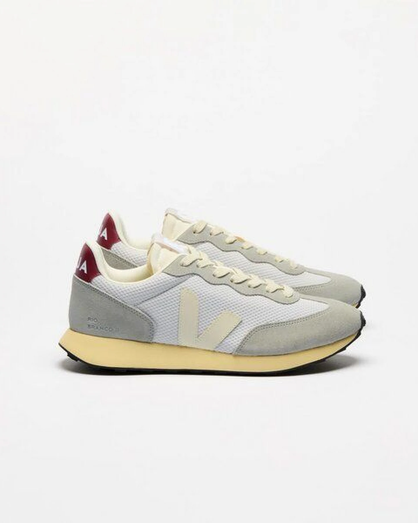 Veja Damen-Sneaker Rio Branco II Alveomesh Light Grey Pierre Marsala – Ansicht 3
