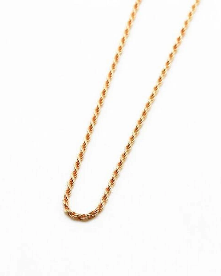 juni Feine Kordel Halskette Gold Vermeil 45cm - hergestellt in Deutschland