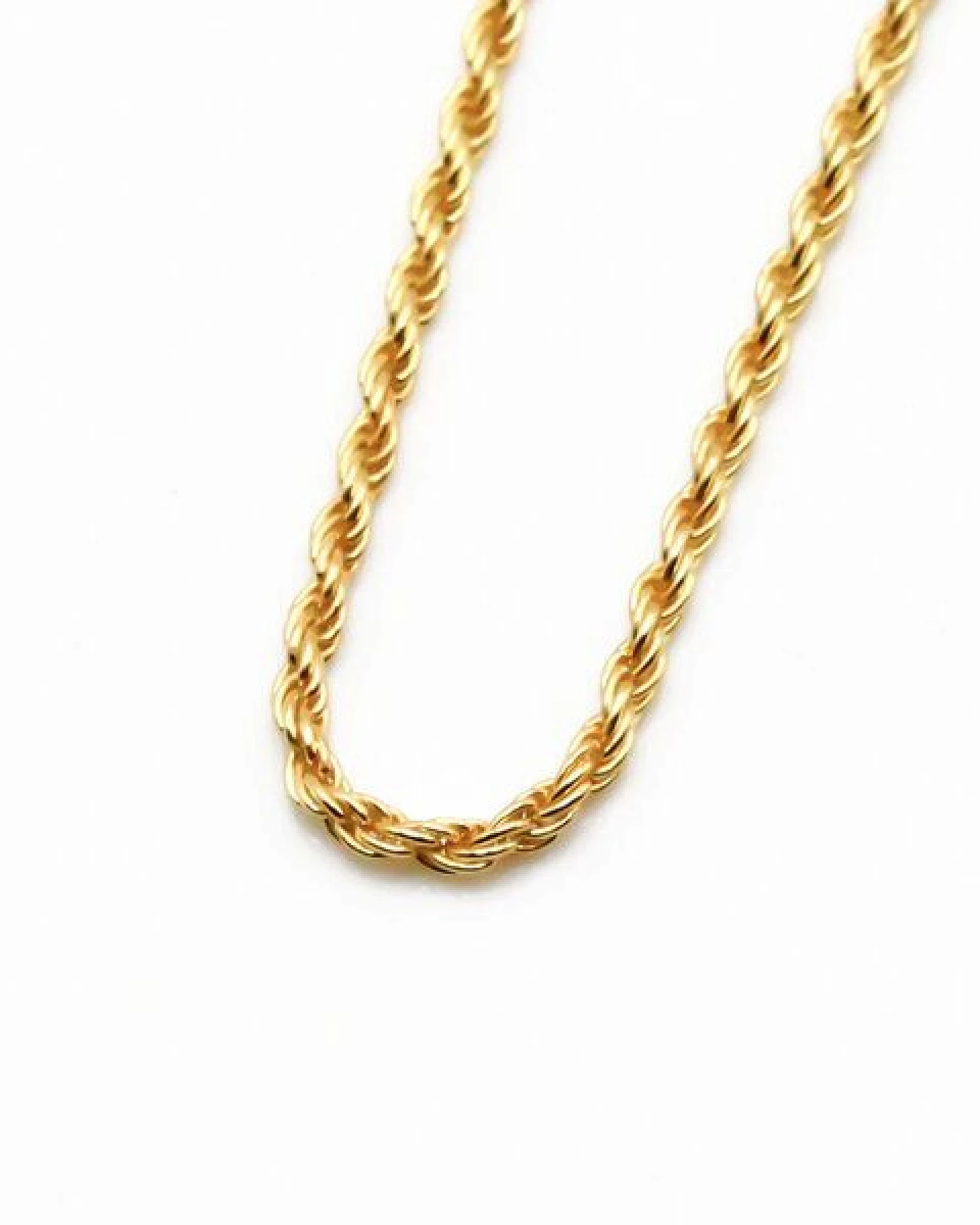 juni Feine Kordel Halskette Gold Vermeil 45cm - hergestellt in Deutschland – Ansicht 2