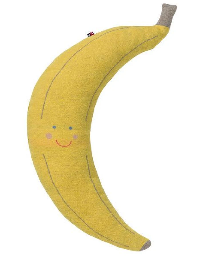 David Fussenegger Großes Kissen „Banane“, 20 x 70 cm aus Recycling-Baumwolle