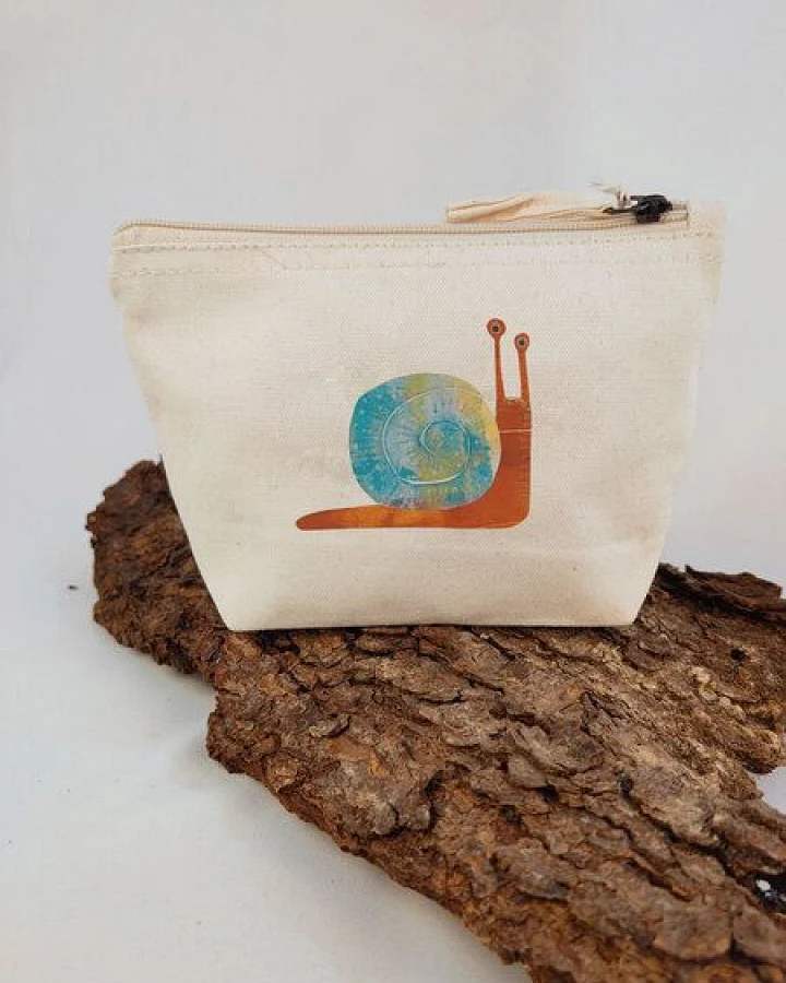 MELAdi Accessoire-Tasche aus Biobaumwolle - Größe S Schnecke