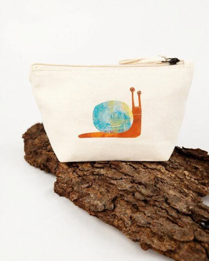 MELAdi Accessoire-Tasche aus Biobaumwolle - Größe S Schnecke