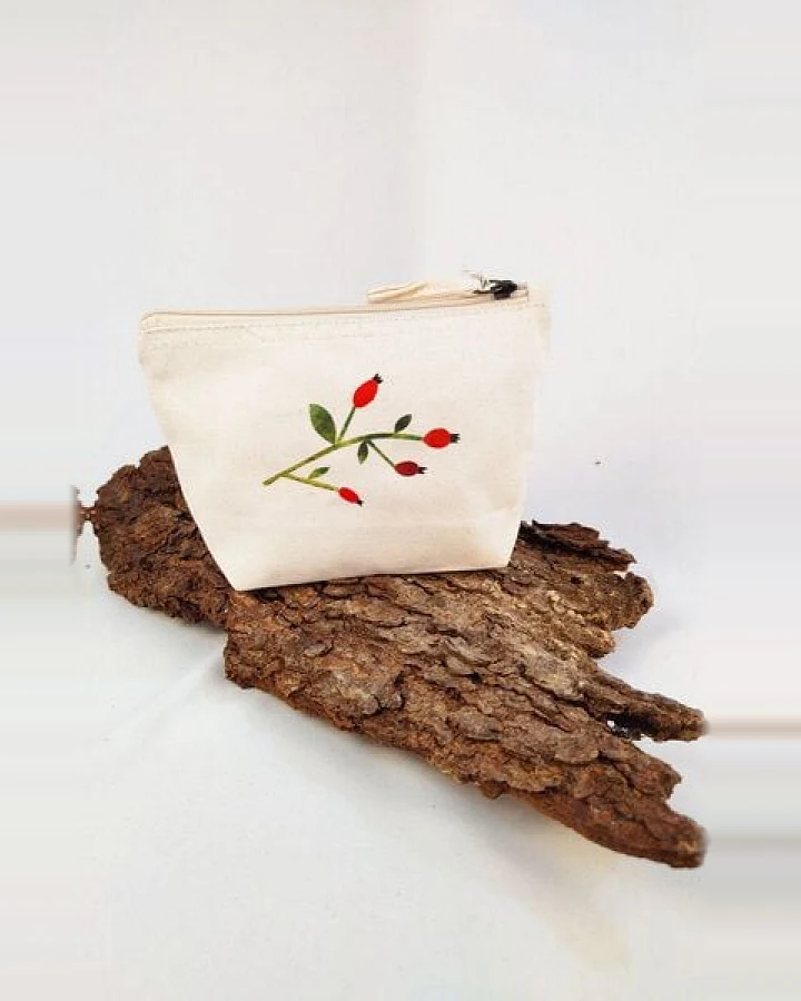 Meladi Accessoire-Tasche aus Biobaumwolle - Größe S Hagebutte