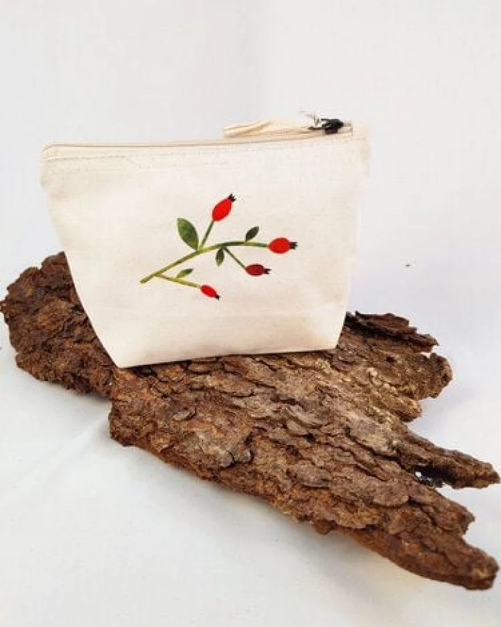 Meladi Accessoire-Tasche aus Biobaumwolle - Größe S Hagebutte