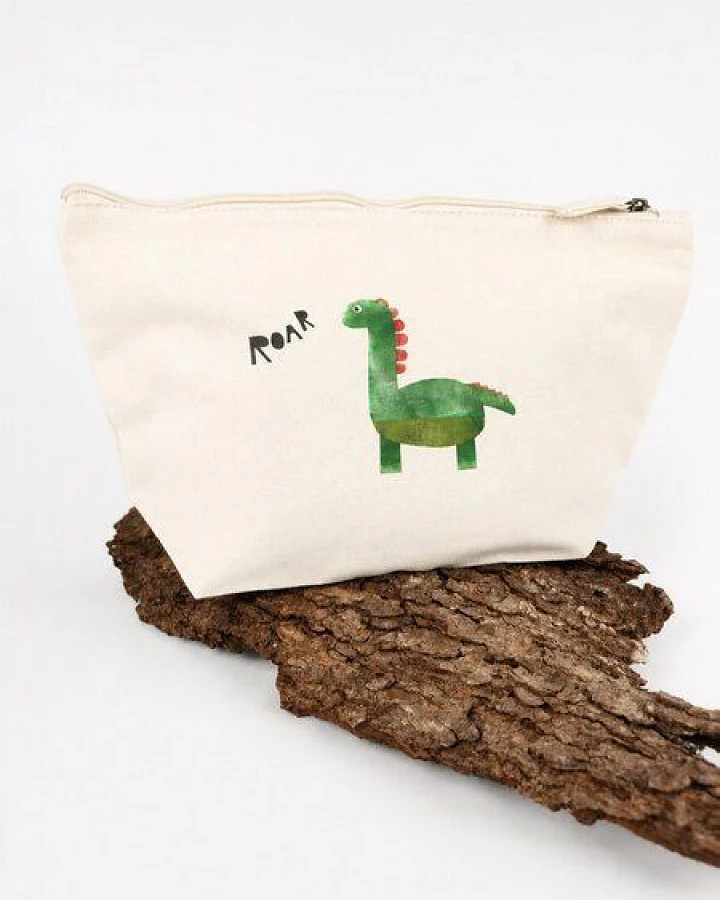 MELAdi Accessoire-Tasche aus Biobaumwolle - Größe L Dino